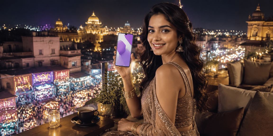 India mobile payments night market scene